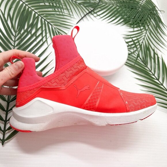 Puma High Risk Red Puma White Fierce Core Training Shoes Women's Size 8.5 - Picture 9 of 10